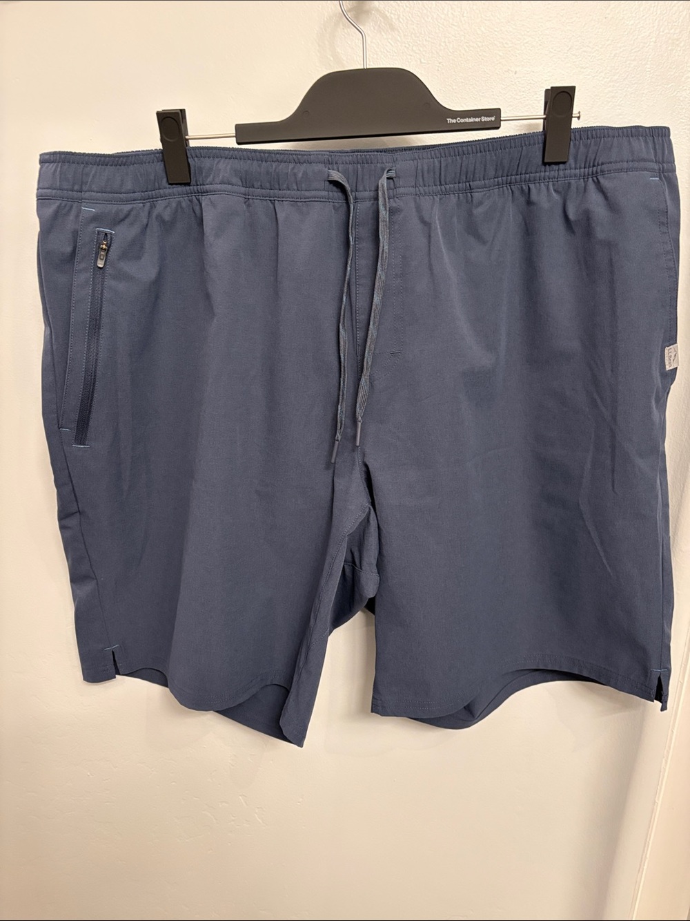 Navy Blue Athletic Drawstring Shorts